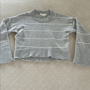 Hippie Rose Light Gray Striped Sweater